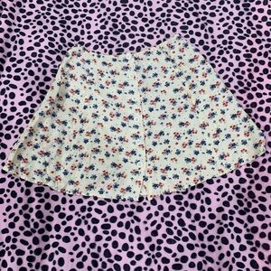 Vintage Express Floral Mini Skirt